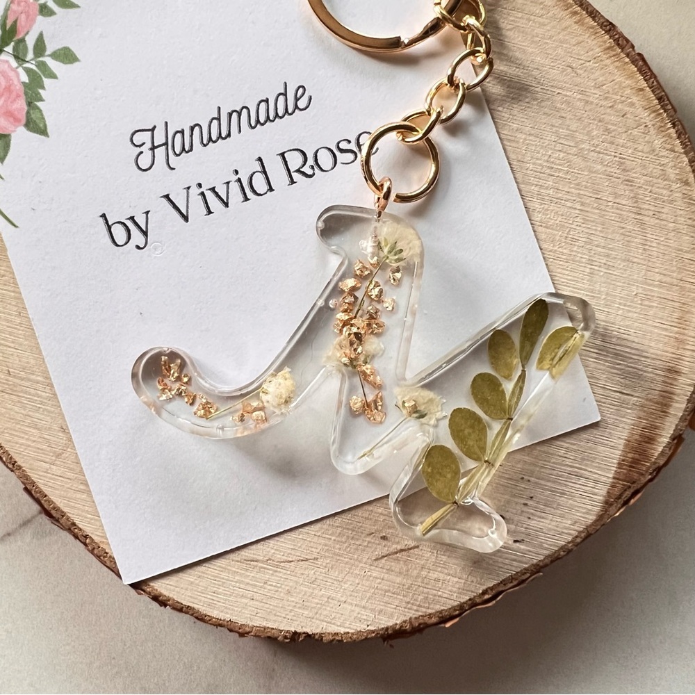 Handmade Initial Keychain | Letter M - Picture 2 of 4